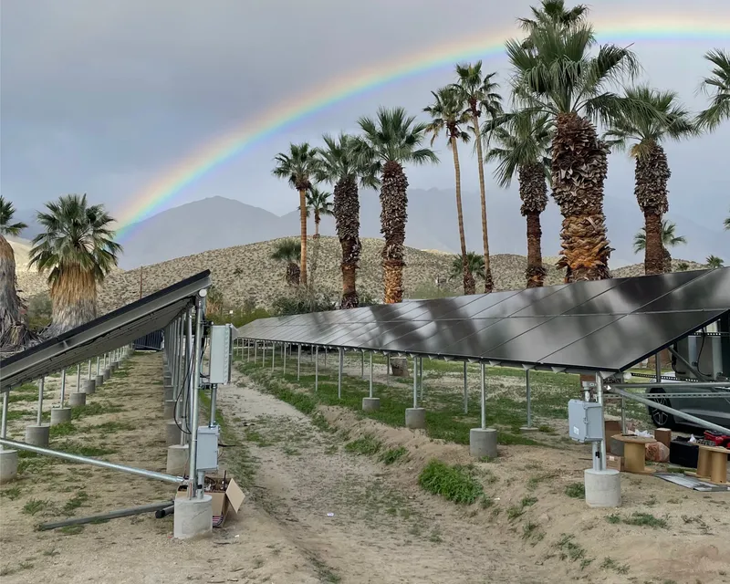 46kW ground-mounted solar array at a desert resort in Borrego Springs, installed by Keen Energy